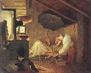 Carl Spitzweg The Poor Poet, oil painting reproduction